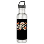 Halloween Nurse Typography � Spooky Medical Design Stainless Steel Water Bottle