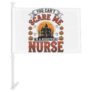 Halloween Nurse Vintage Spooky Registered Nurse De Car Flag