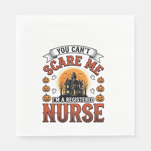 Halloween Nurse Vintage Spooky Registered Nurse De Napkins