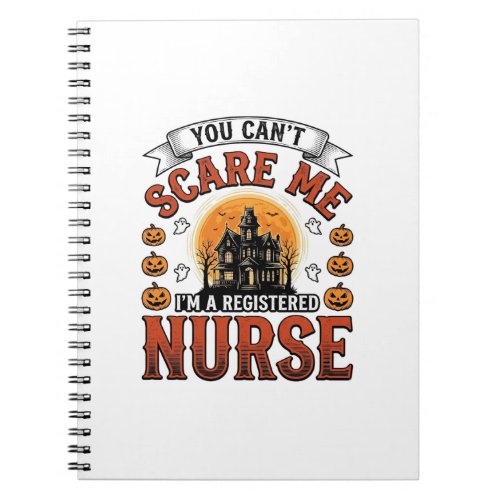 Halloween Nurse Vintage Spooky Registered Nurse De Notebook