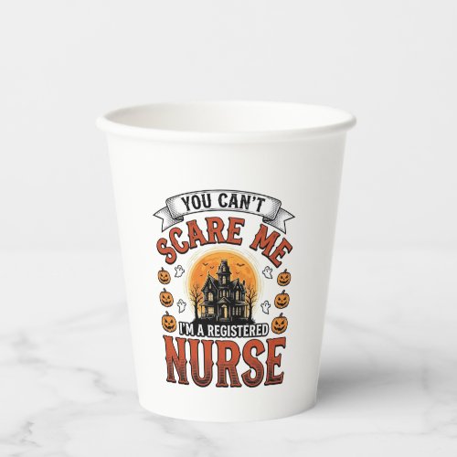 Halloween Nurse Vintage Spooky Registered Nurse De Paper Cups