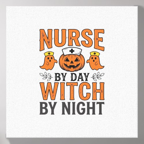 Halloween Nurse Witch By Night Vintage Shirt Desig Canvas Photo Tile