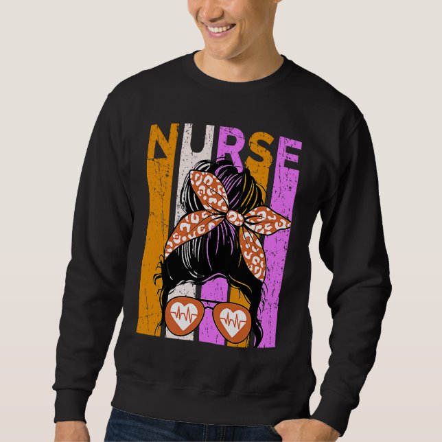 Halloween Nurse Womens Nursing Student Fun Cool Sweatshirt (Front)