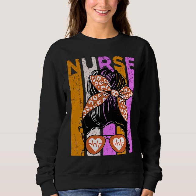 Halloween Nurse Womens Nursing Student Fun Cool Sweatshirt (Front)