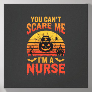 Halloween Nurse You Can't Scare Me Vintage Canvas Photo Tile