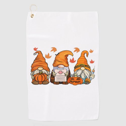 Halloween Nurses Gnomes   Golf Towel