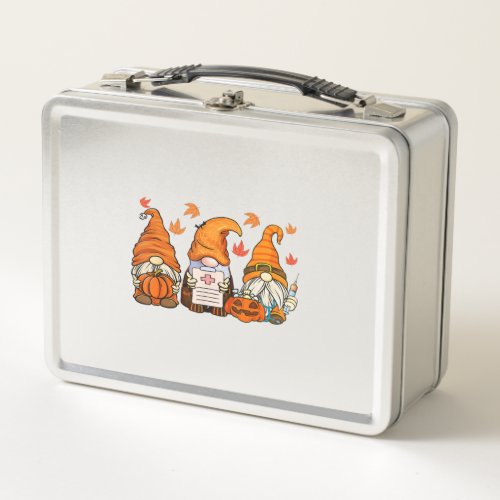 Halloween Nurses Gnomes   Metal Lunch Box
