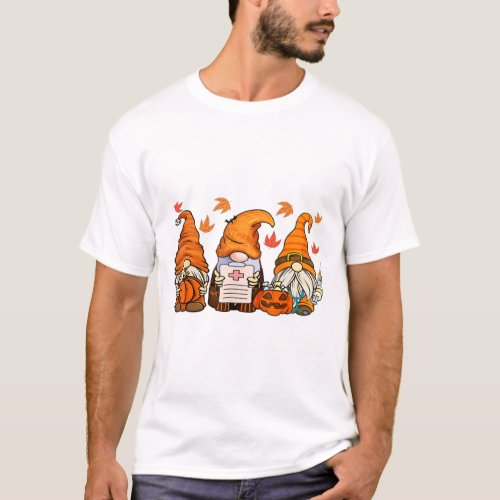 Halloween Nurses Gnomes   T_Shirt