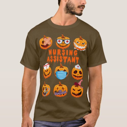 Halloween Nursing Assistant Idea For Women With Pu T_Shirt