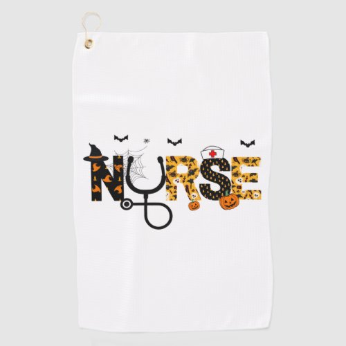 Halloween Nursing   Golf Towel