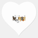 Halloween Nursing   Heart Sticker