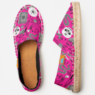 halloween occult magical mystical esoteric pink espadrilles