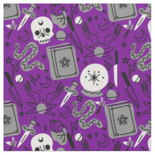 halloween occult magical mystical esoteric purple fabric