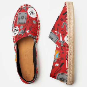 halloween occult magical mystical esoteric red espadrilles