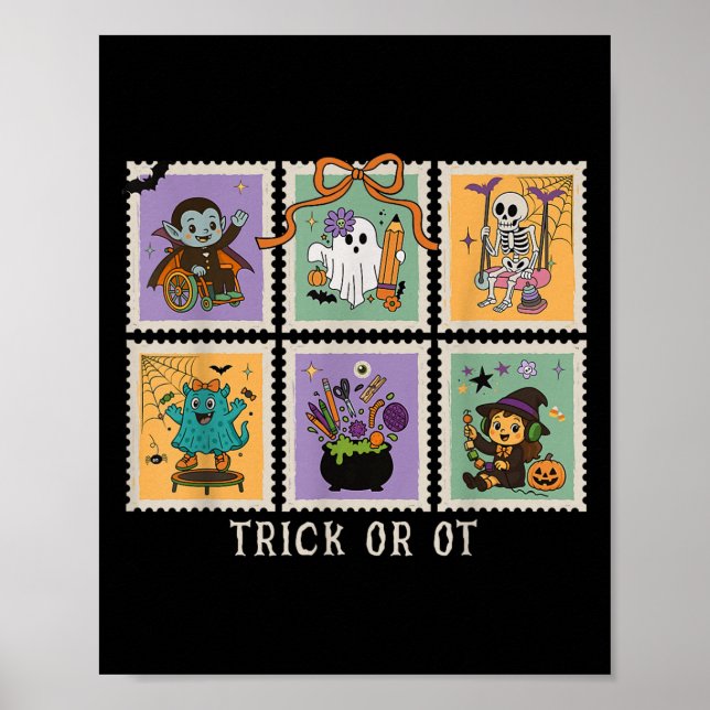Halloween Occupational Therapy Trick Or Ot Therapi Poster (Front)