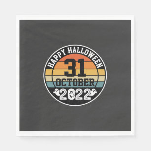 Halloween October 31 2022 Sunset Retro Design_1 Napkins