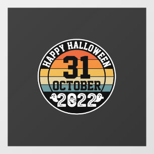 Halloween October 31 2022 Sunset Retro Design_1 Window Cling