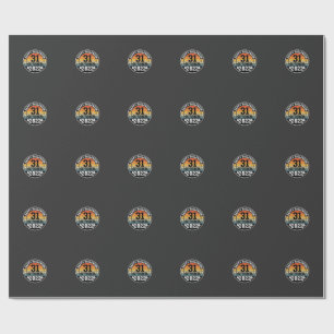 Halloween October 31 2022 Sunset Retro Design_1 Wrapping Paper