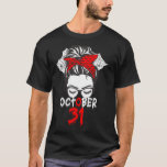 Halloween October 31 Mom Mother Spider Web  T-Shirt