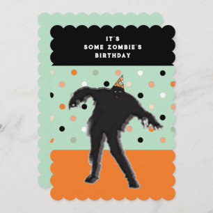 Halloween October Birthday Party Invitations