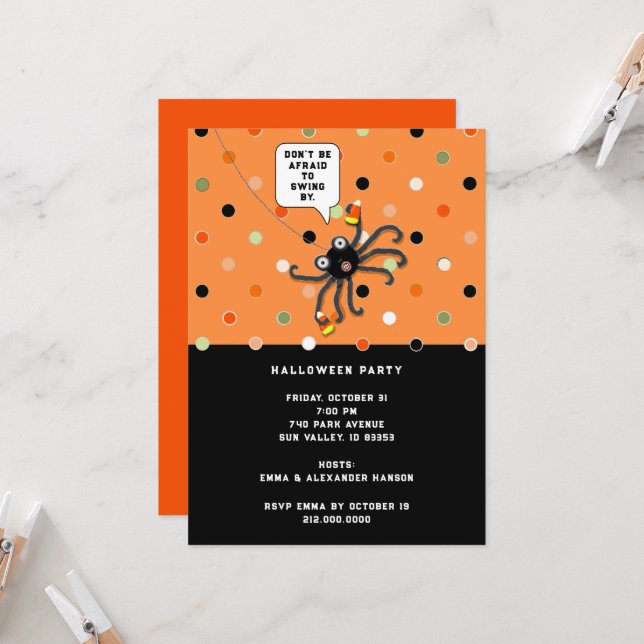 Halloween October Open House Invitation (Front/Back In Situ)