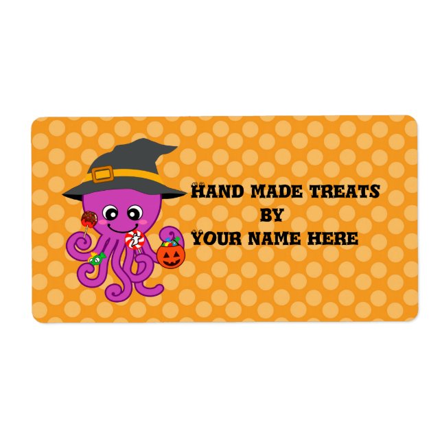 Halloween Octopus Label (Front)
