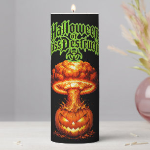 Halloween of Mass Destruction Nuclear Jack-o'-Lant Pillar Candle