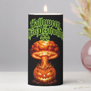 Halloween of Mass Destruction Nuclear Jack-o'-Lant Pillar Candle