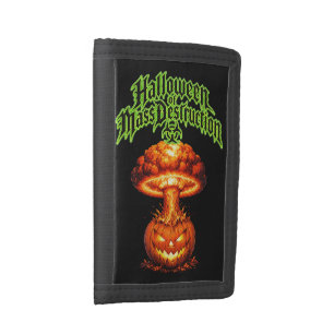 Halloween of Mass Destruction Nuclear Jack-o'-Lant Tri-fold Wallet