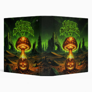Halloween of Mass Destruction Radioactive Pumpkin 3 Ring Binder