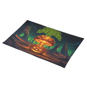 Halloween of Mass Destruction Radioactive Pumpkin Cloth Placemat