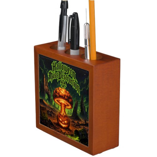 Halloween of Mass Destruction Radioactive Pumpkin  Desk Organizer