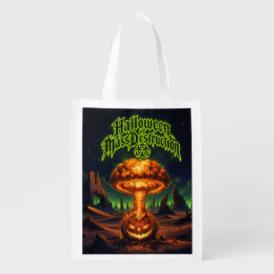 Halloween of Mass Destruction Radioactive Pumpkin Grocery Bag