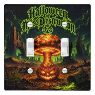 Halloween of Mass Destruction Radioactive Pumpkin Light Switch Cover