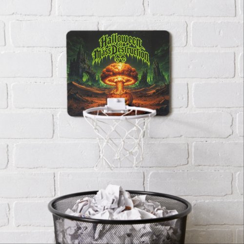 Halloween of Mass Destruction Radioactive Pumpkin Mini Basketball Hoop