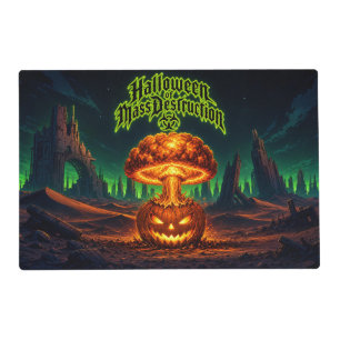 Halloween of Mass Destruction Radioactive Pumpkin Placemat
