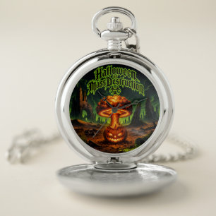 Halloween of Mass Destruction Radioactive Pumpkin Pocket Watch