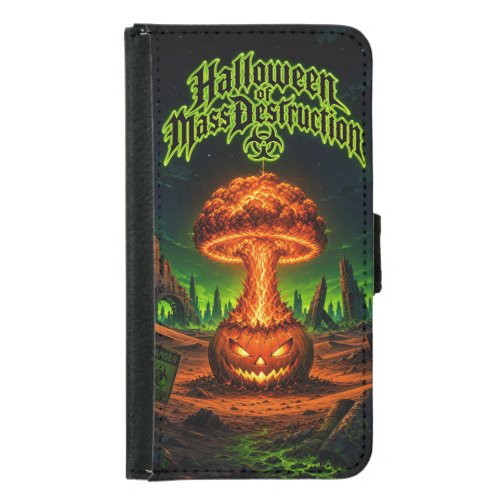 Halloween of Mass Destruction Radioactive Pumpkin Samsung Galaxy S5 Wallet Case
