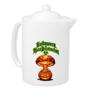Halloween of Mass Destruction Toxic Jack o Lantern Teapot