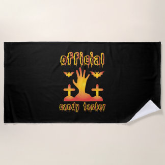 Halloween Offical Candy Tester Birthday Beach Towel