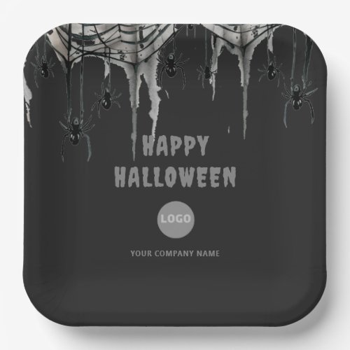 Halloween Office Party Business Corporate Web Logo Paper Plates