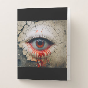 Halloween One Eye That Cries Blood Pocket Folders