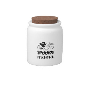 Halloween One Spooky Mama Birthday Candy Jar
