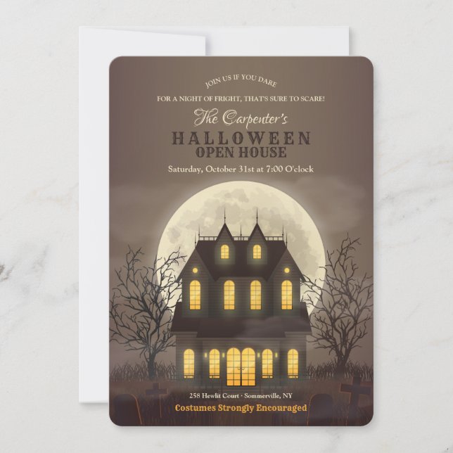 Halloween Open House Invitation (Front)