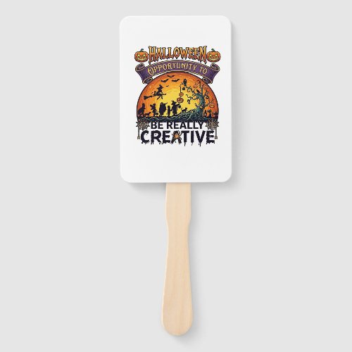 Halloween Opportunity Be Really Creative Witch Tre Hand Fan