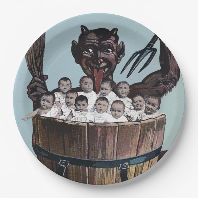 Halloween or Christmas Kampus Paper Plates (Front)