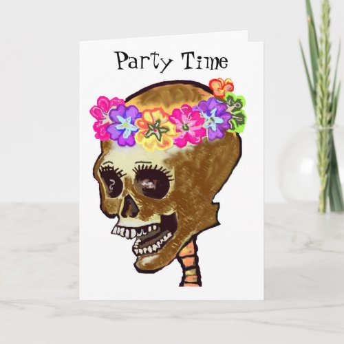 Halloween or Day of the Dead Skull Invitations