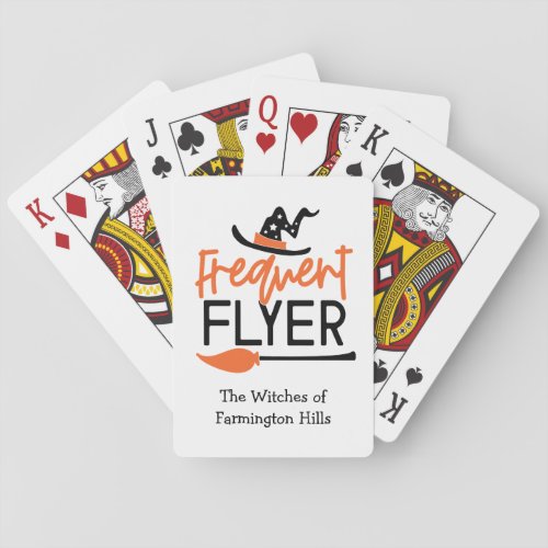 Halloween Orange and Black Funny Playing Cards