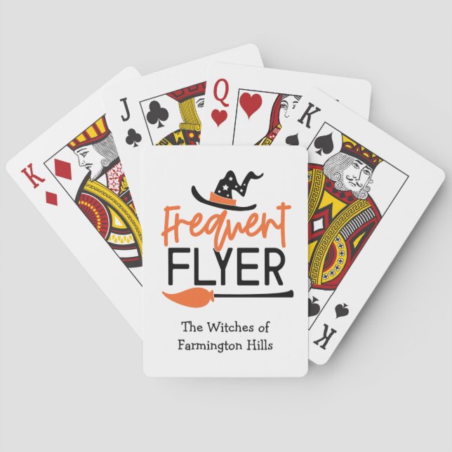 Halloween Orange and Black Funny Playing Cards (Back)