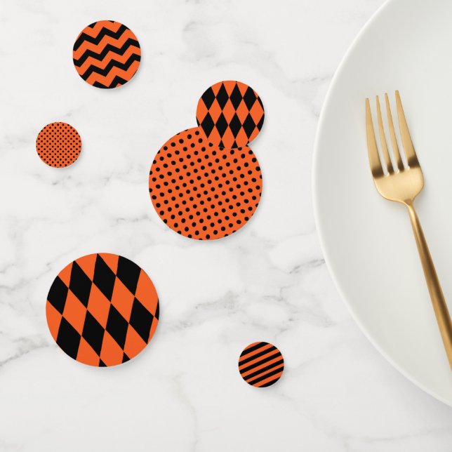 Halloween Orange and Black | Mixed Confetti (Group)